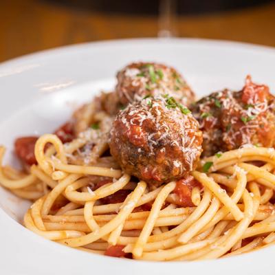 Greek meatballs served