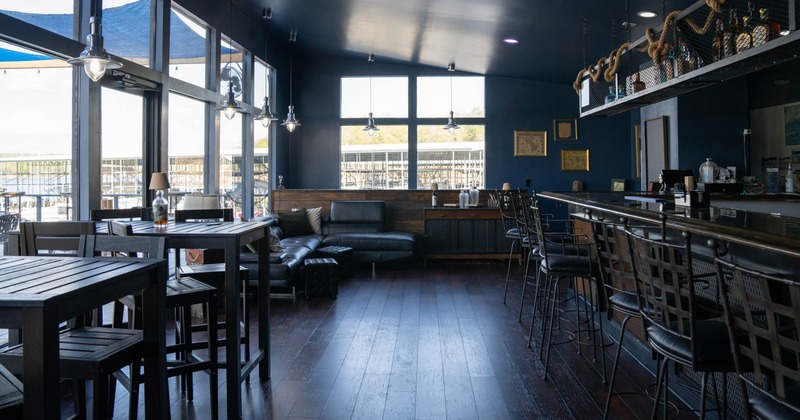 Interior, seating and bar areas