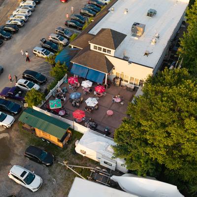 Aerial view of the resteaurant.