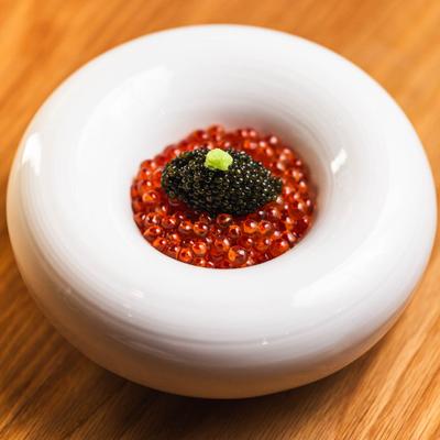 Salmon roe.