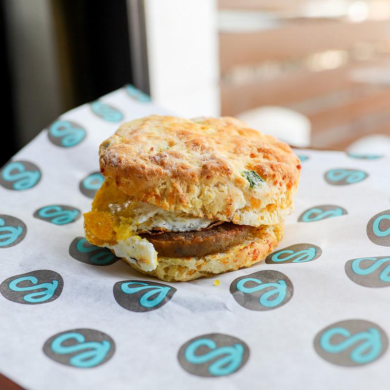 Cheddar Jalapeño Sausage & Egg Biscuit photo