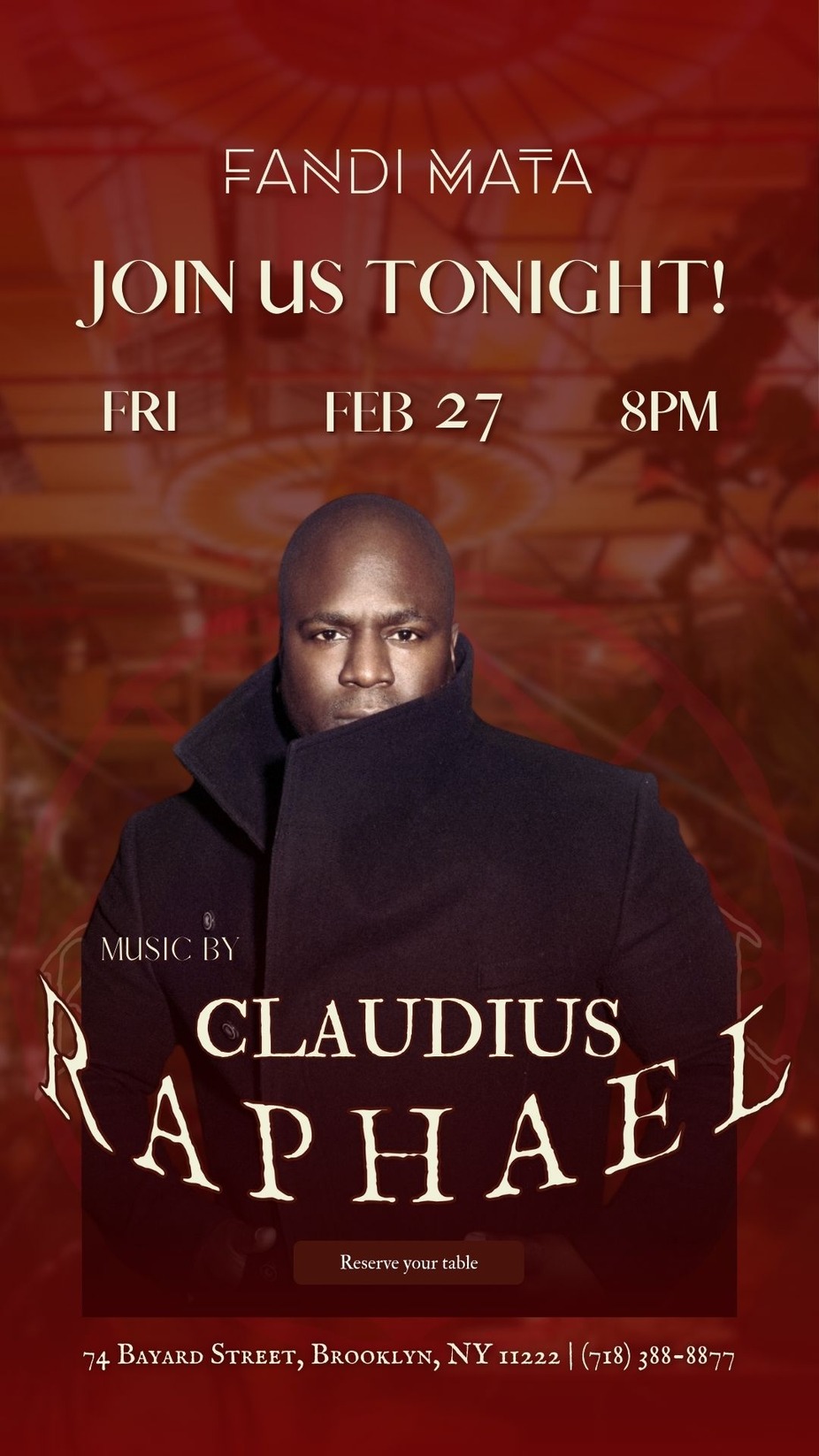 Music by DJ Claudius Raphael event photo