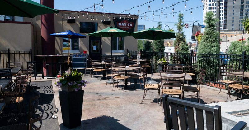 Exterior, decorated sitting area