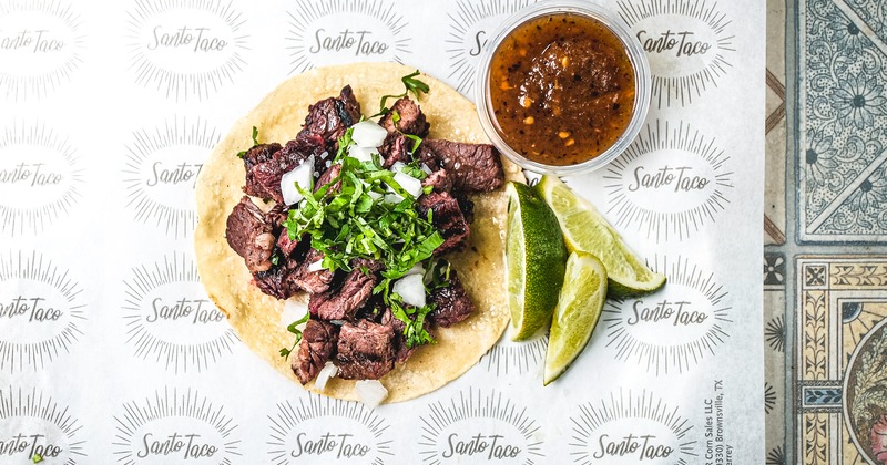 Carne Asada Taco with salsa on the side