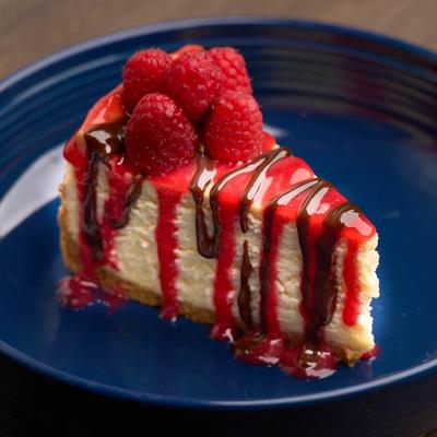 Chocolate Raspberry Cheesecake.