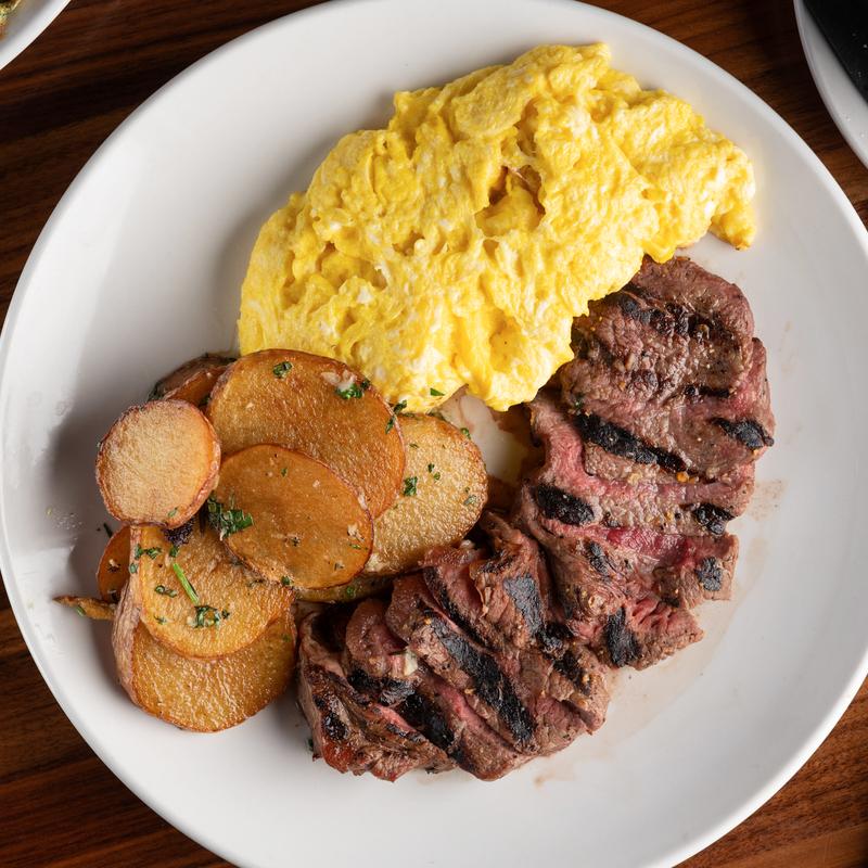 Steak and Eggs/Chilli Roasted Potatoes photo