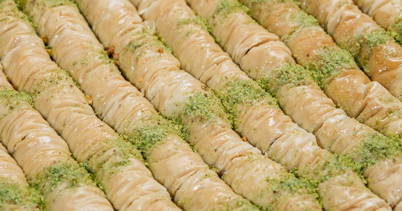 Pistachio Baklava tray