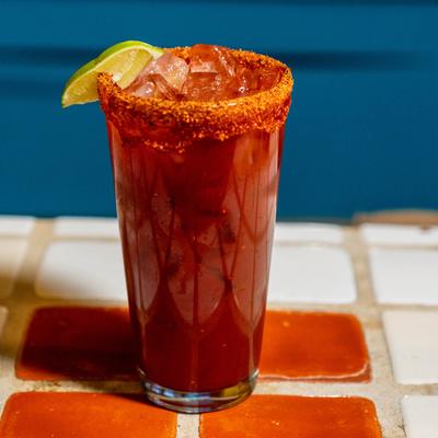 A served choice of beer.