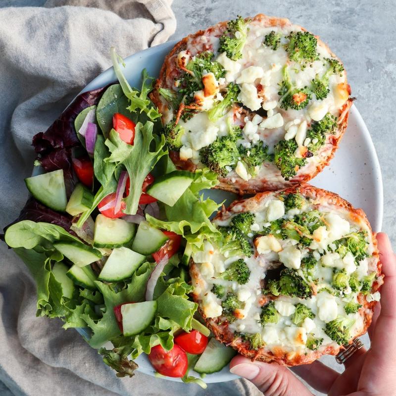 Chicken Pesto Pizza Bagel photo