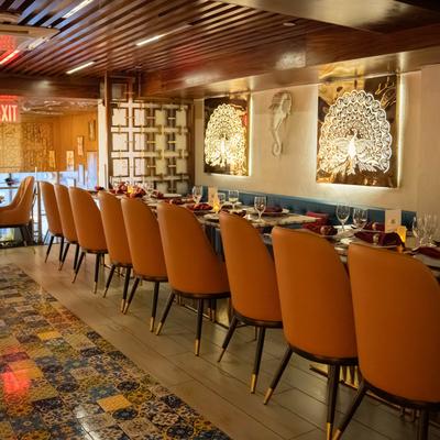 Interior, dining area.