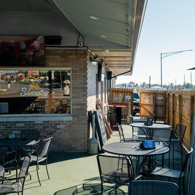 Outside seating area.