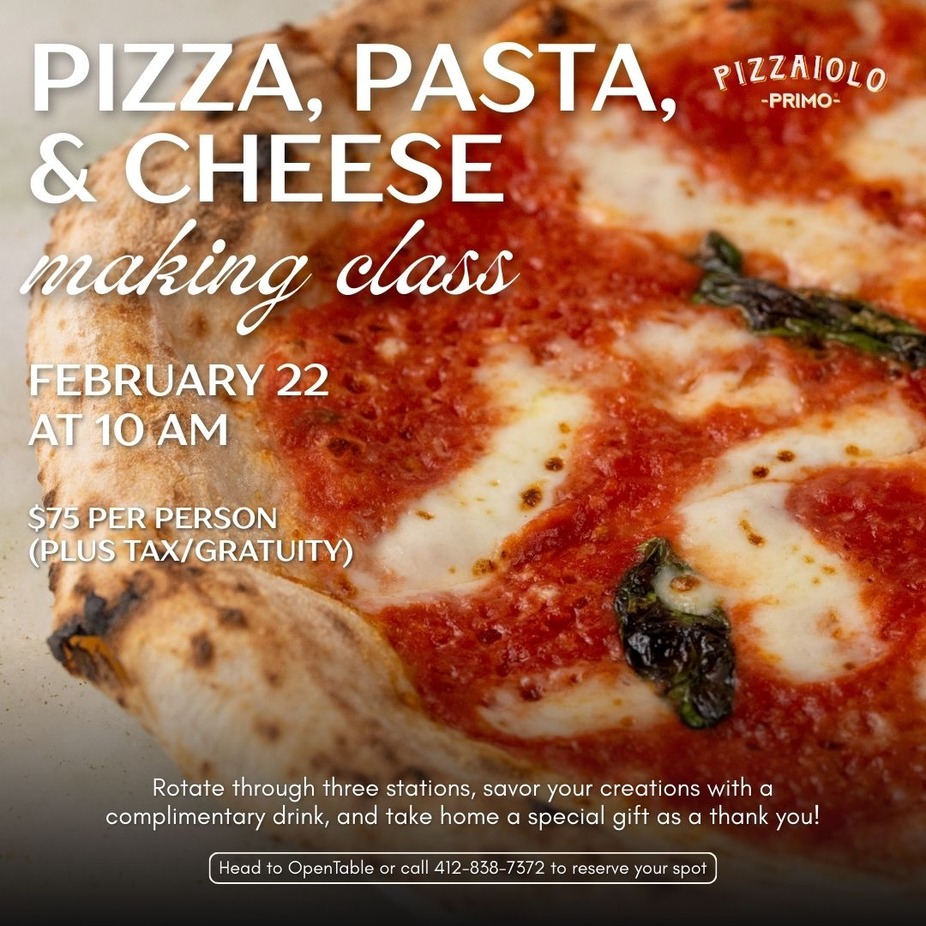 Pizza, Pasta, and Cheese Making Class event photo