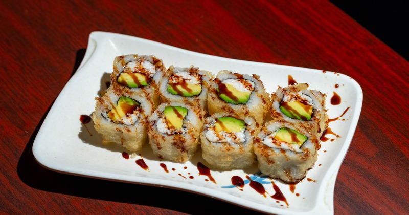 Served fried California roll