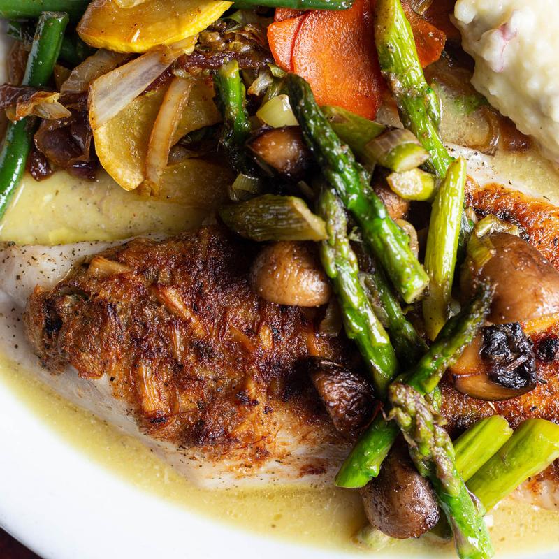 Broiled Gulf Fish with Crab Crust & Lemon Crab Sauce photo