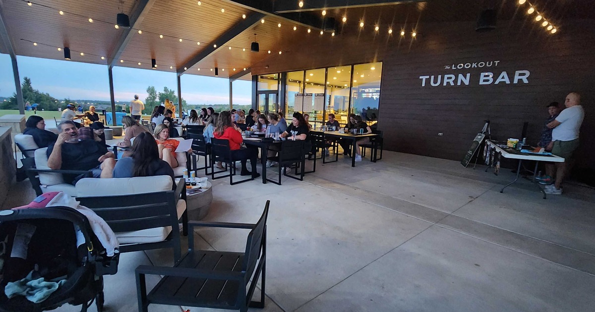 Interior, bar area and seating area, tables and chairs