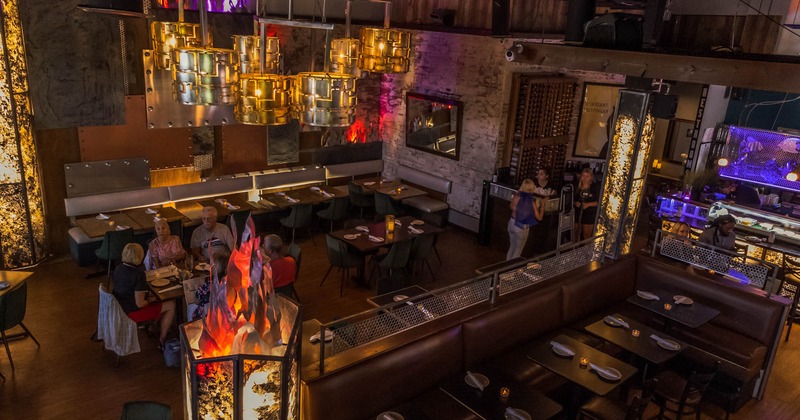 Interior, dining area, guests dining