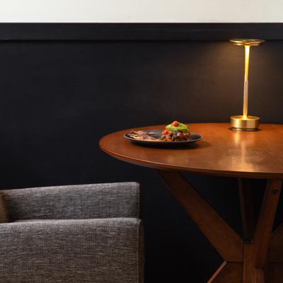 Beef tatare served on the table.