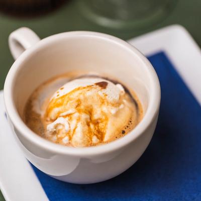 Espresso gelato, top view.