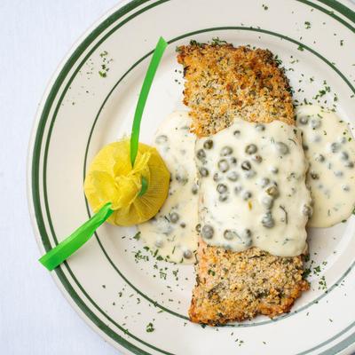 Panko Crusted Salmon.