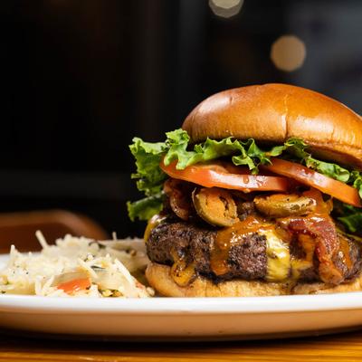 A closep on the Goucho burger.