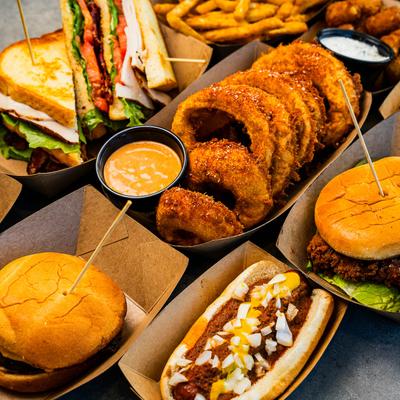 Various food dishes.