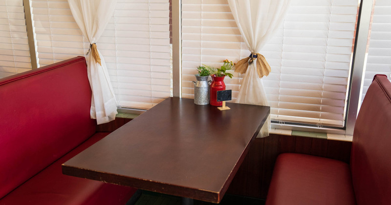 Interior, restaurant booth