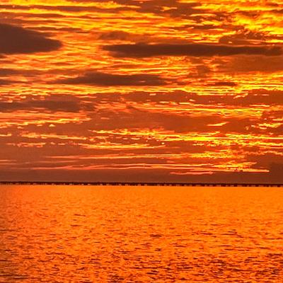Lake Ponchartrain Sun Set.