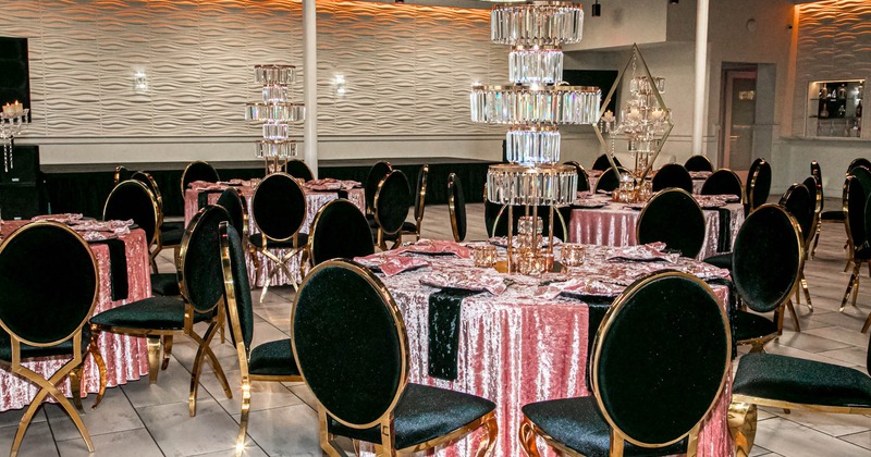 Fully set dining tables