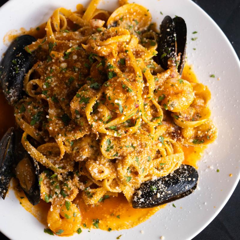 menu item 7 of 9, Fettuccine Frutti Di Mare