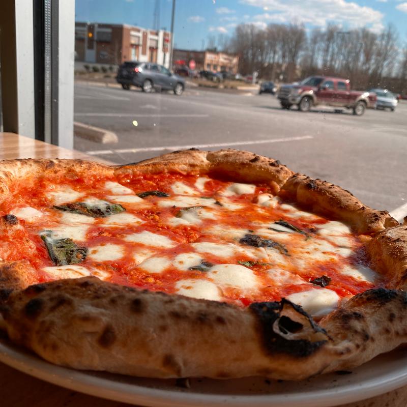 Brick Oven Margherita Pizza with Drink photo