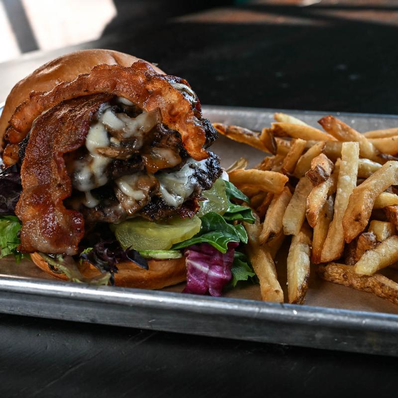 menu item 15 of 19, Bacon Mushroom Wagyu Burger