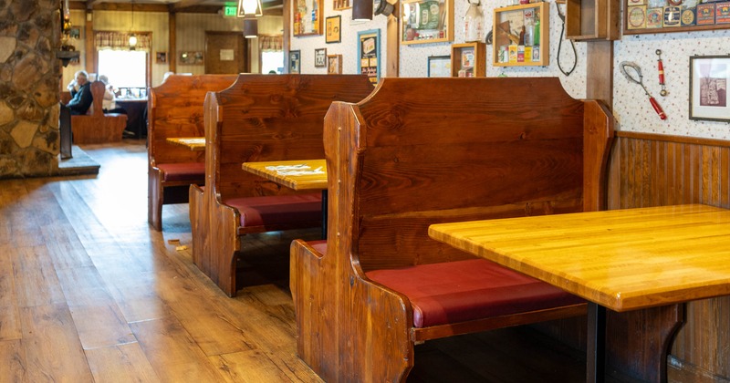 Interior, booth seating area