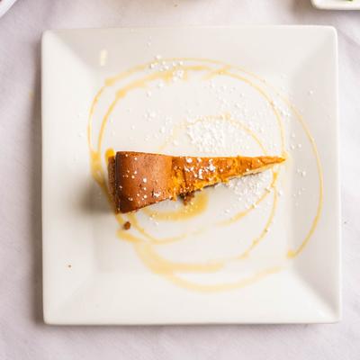 Slice of cheesecake.
