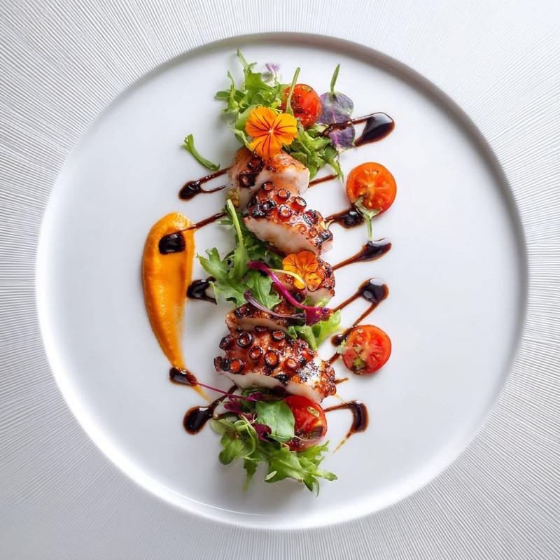 Grilled octopus photo