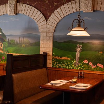 The restaurant's interior.