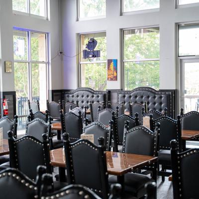 Interior seating area.