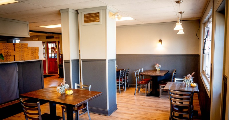 Interior, wide view, dining area