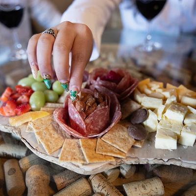 Charcuterie and cheese board.