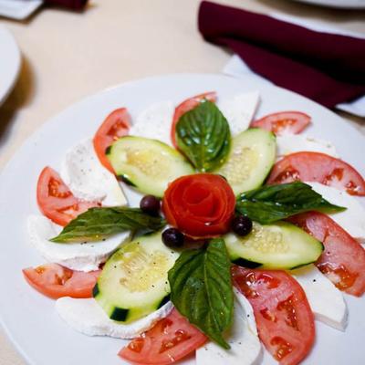 Mixed tomato and cucumber salad