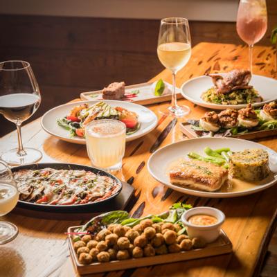 Several dishes served