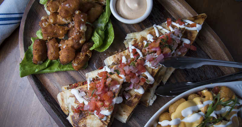 Various dishes with dip