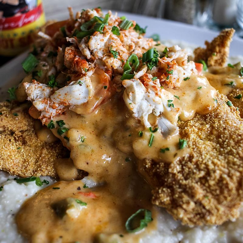 Cajun Creole Lump Fish and Grits photo