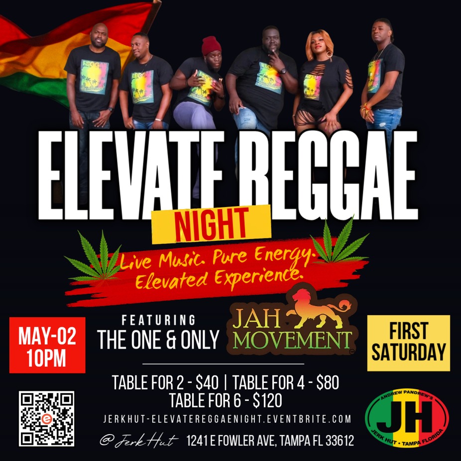 Elevate Reggae Night with Jah Movement Band (Live) | Tampa event photo