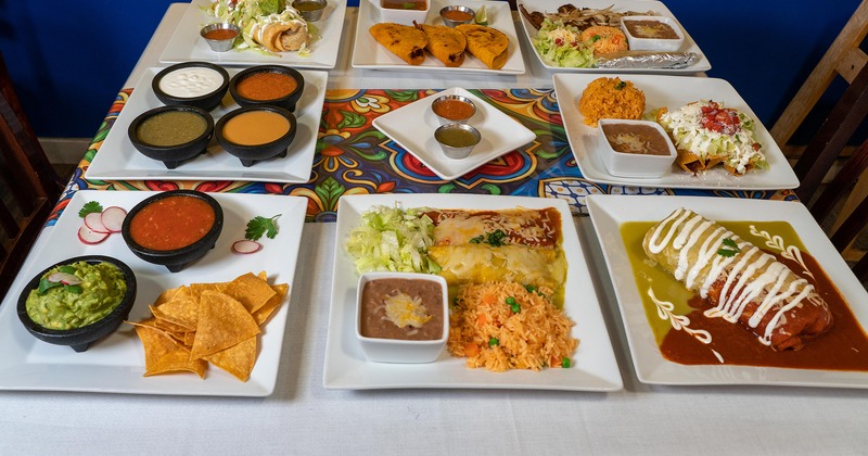 Assortment of traditional dishes