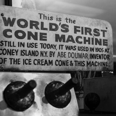 ice cream cone machine.