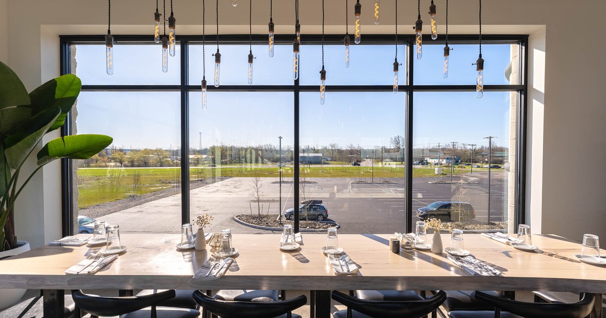 Interior, set table by the window