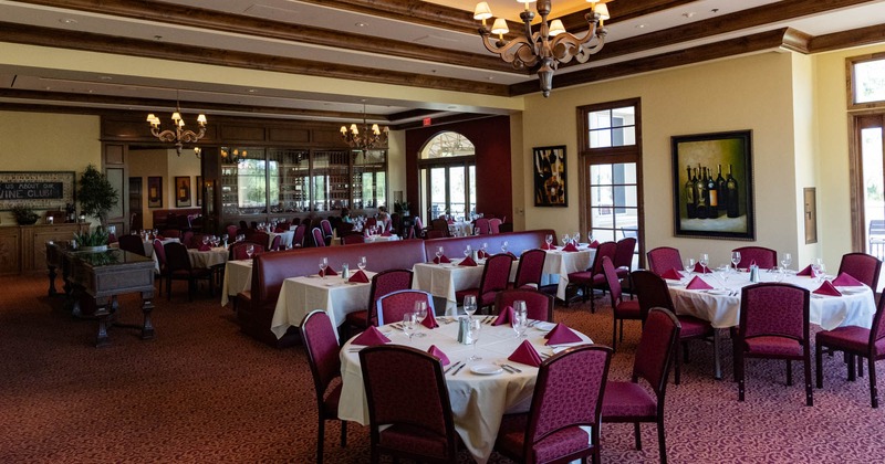 Interior, set dining area