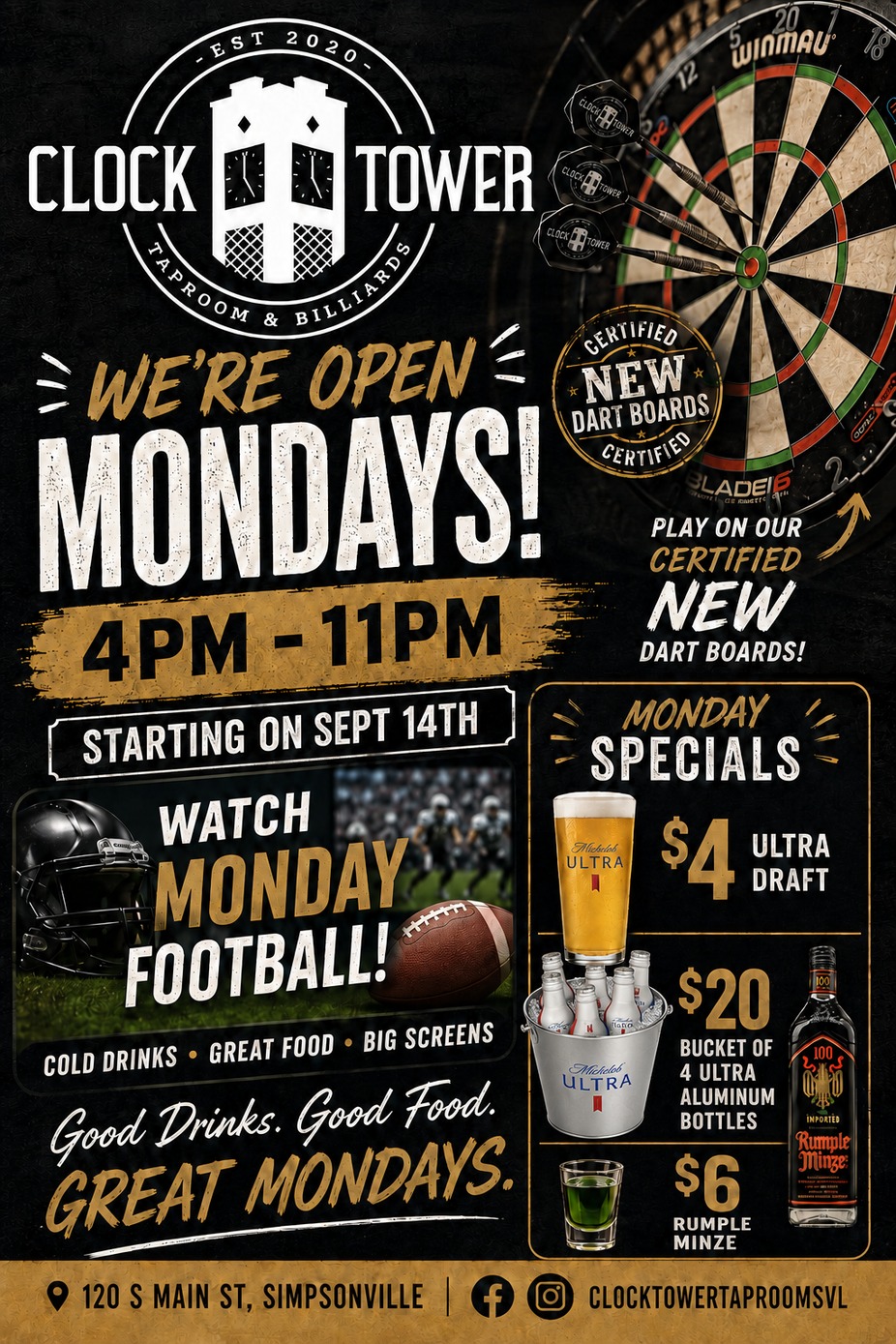 MONDAY FOOTBALL & DARTS event photo