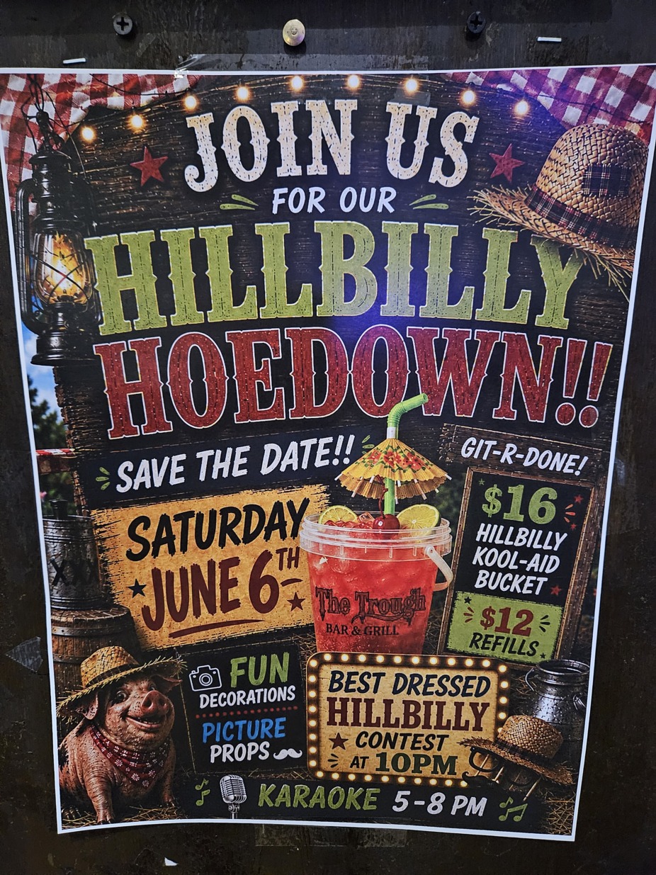 Hill Billy Ho Down at The Trough! event photo