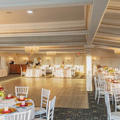 Dance floor near the tables.